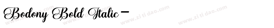 Bodony Bold Italic字体转换